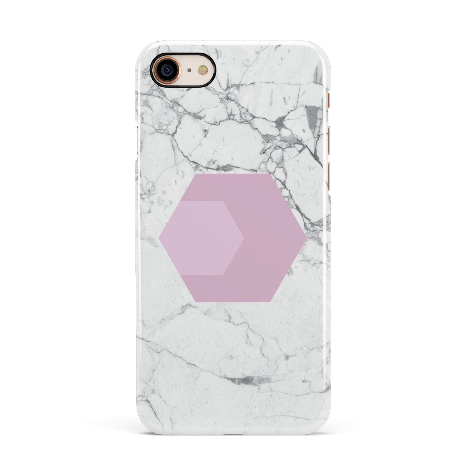 Marble White Grey Carrara Apple iPhone 7 8 3D Snap Case