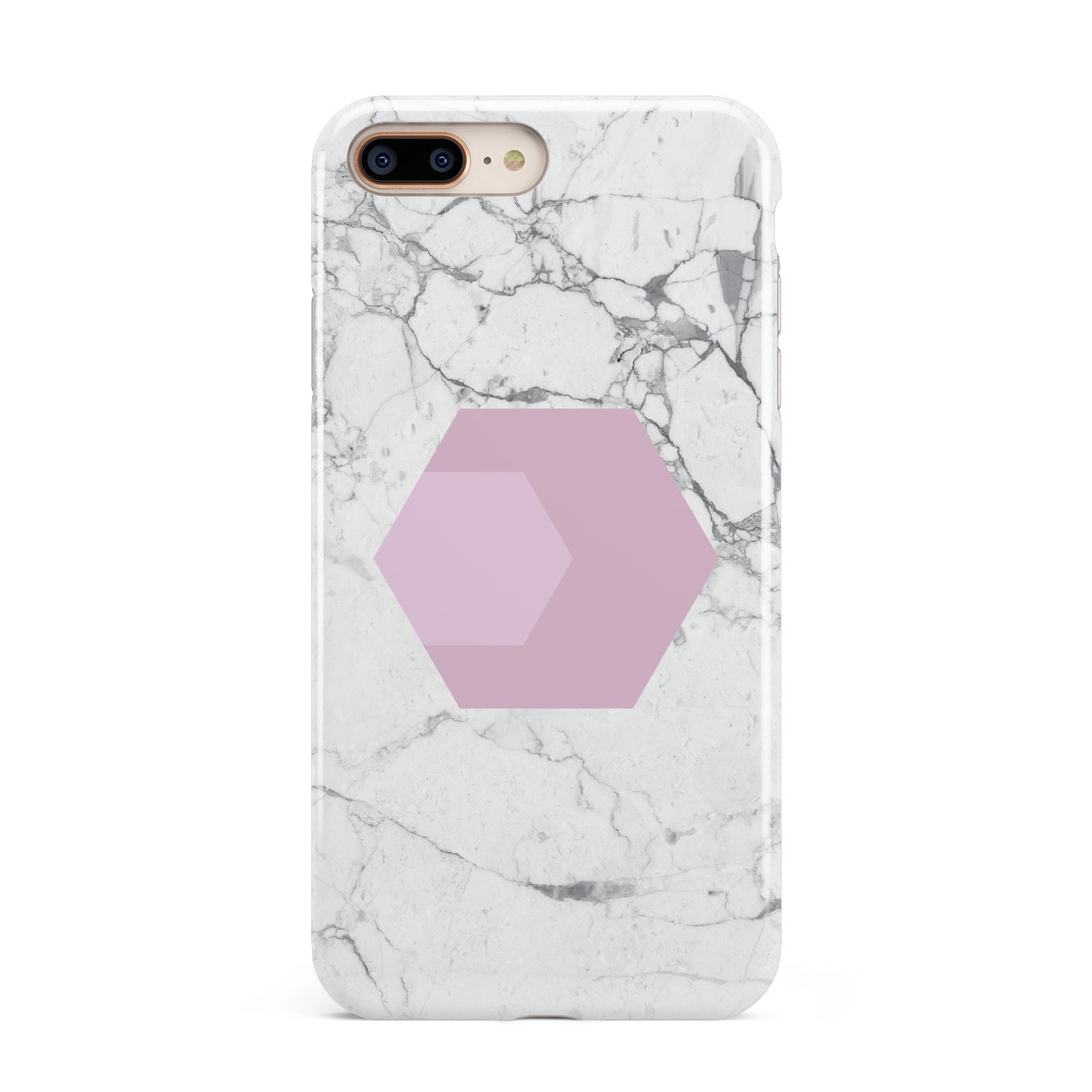 Marble White Grey Carrara Apple iPhone 7 8 Plus 3D Tough Case