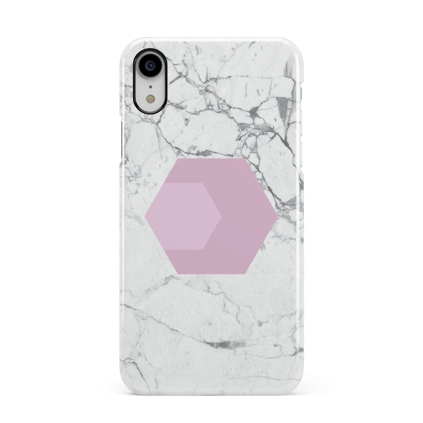 Marble White Grey Carrara Apple iPhone XR White 3D Snap Case