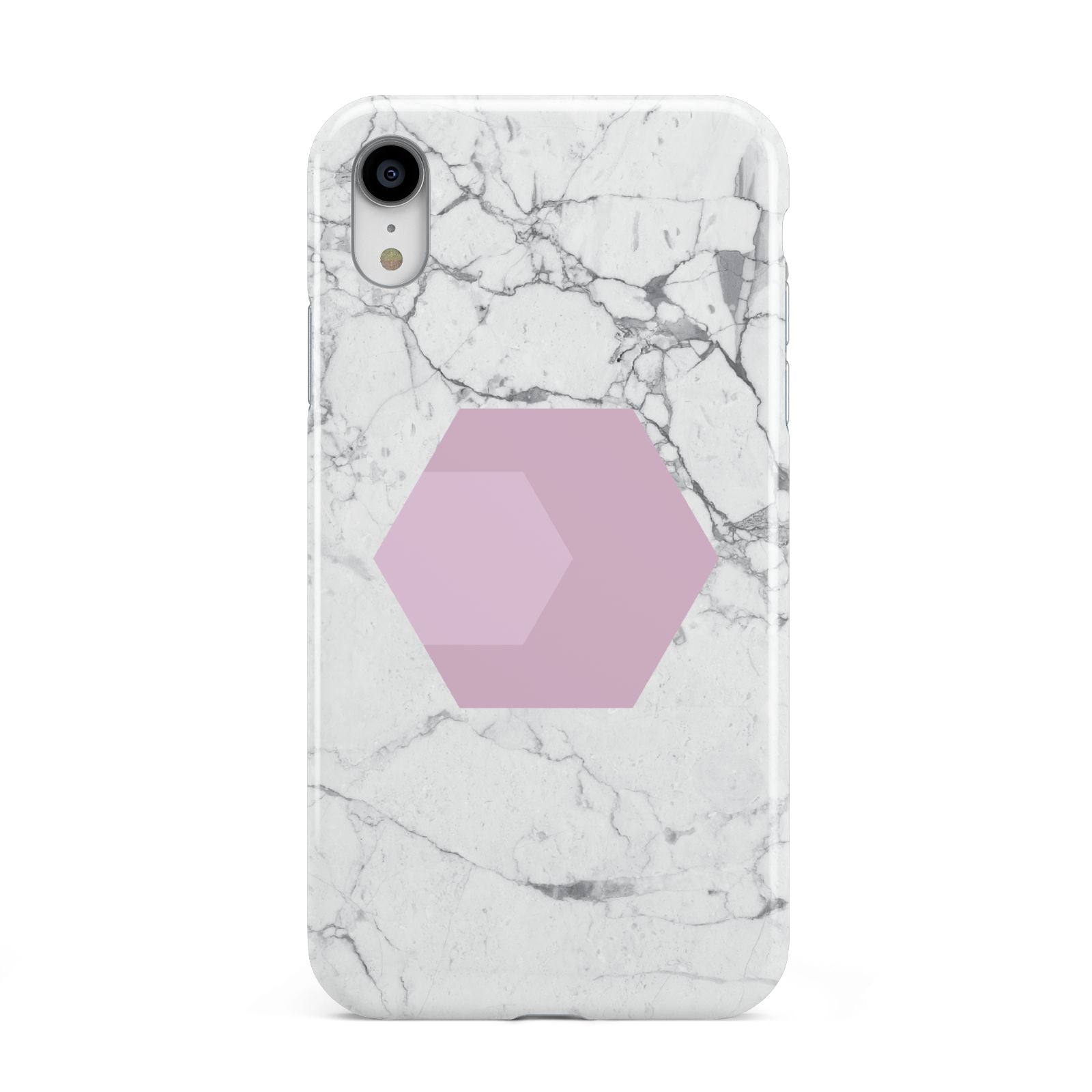 Marble White Grey Carrara Apple iPhone XR White 3D Tough Case
