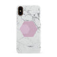 Marble White Grey Carrara Apple iPhone XS 3D Snap Case