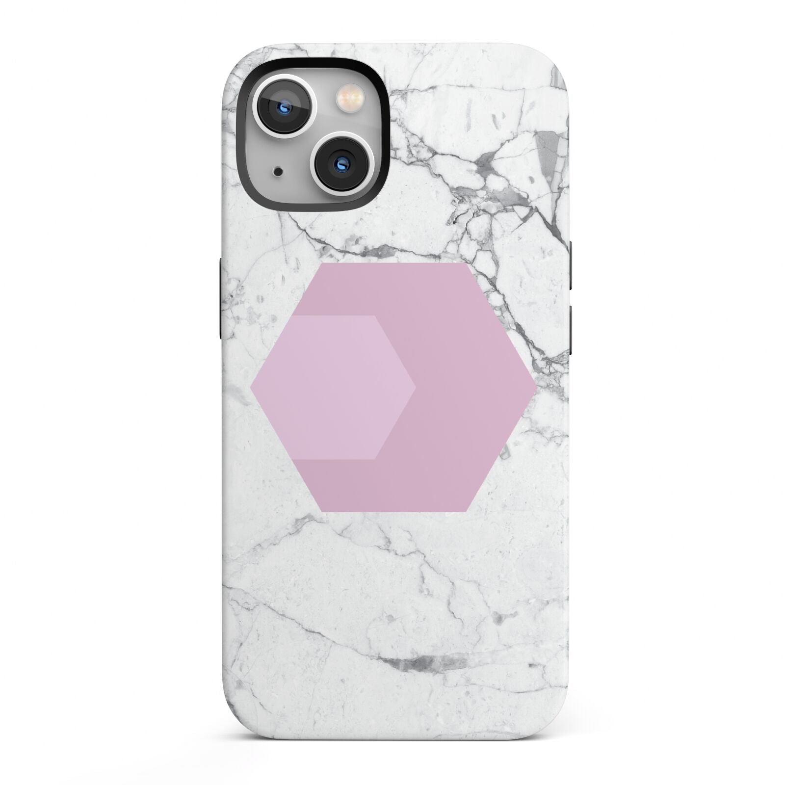 Marble White Grey Carrara iPhone 13 Full Wrap 3D Tough Case