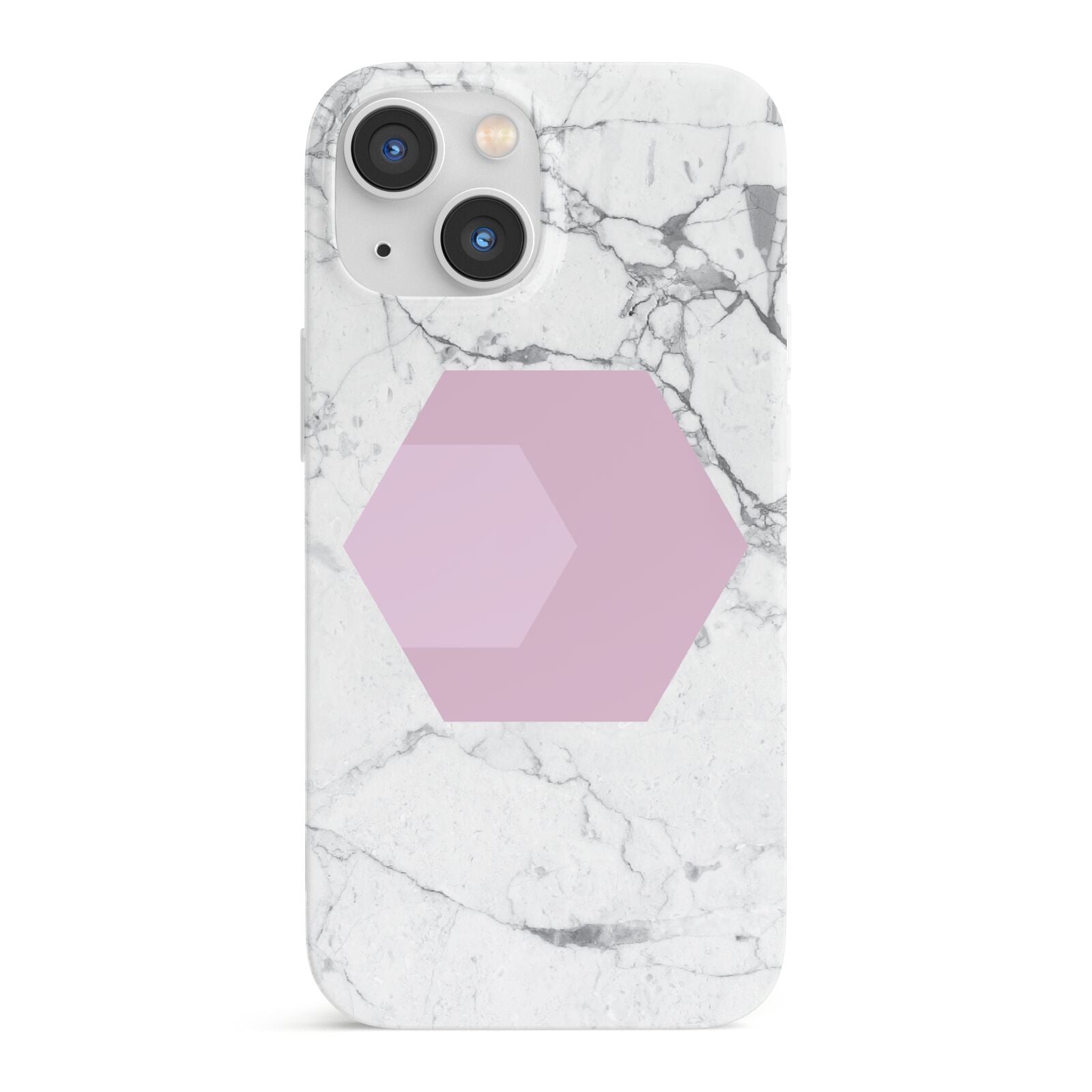 Marble White Grey Carrara iPhone 13 Mini Full Wrap 3D Snap Case