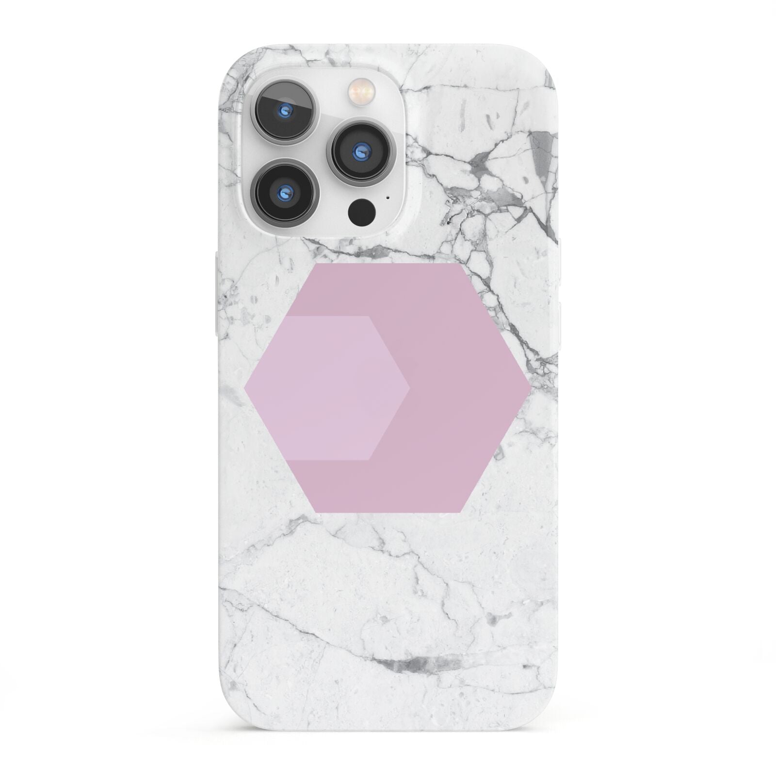 Marble White Grey Carrara iPhone 13 Pro Full Wrap 3D Snap Case