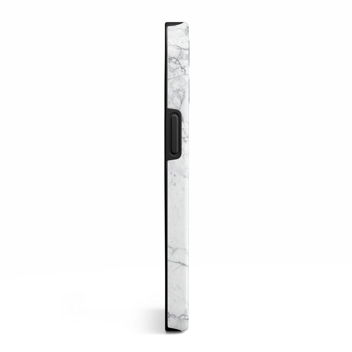 Marble White Grey Carrara iPhone 13 Pro Side Image 3D Tough Case