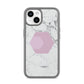 Marble White Grey Carrara iPhone 14 Clear Tough Case Starlight