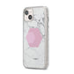 Marble White Grey Carrara iPhone 14 Plus Glitter Tough Case Starlight Angled Image