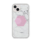 Marble White Grey Carrara iPhone 14 Plus Glitter Tough Case Starlight