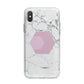 Marble White Grey Carrara iPhone X Bumper Case on Silver iPhone Alternative Image 1