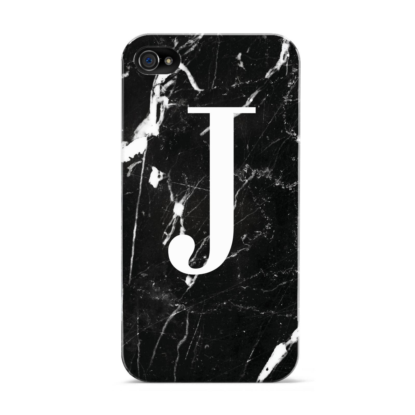 Marble White Initial Personalised Apple iPhone 4s Case
