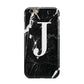 Marble White Initial Personalised Apple iPhone 6 3D Tough Case