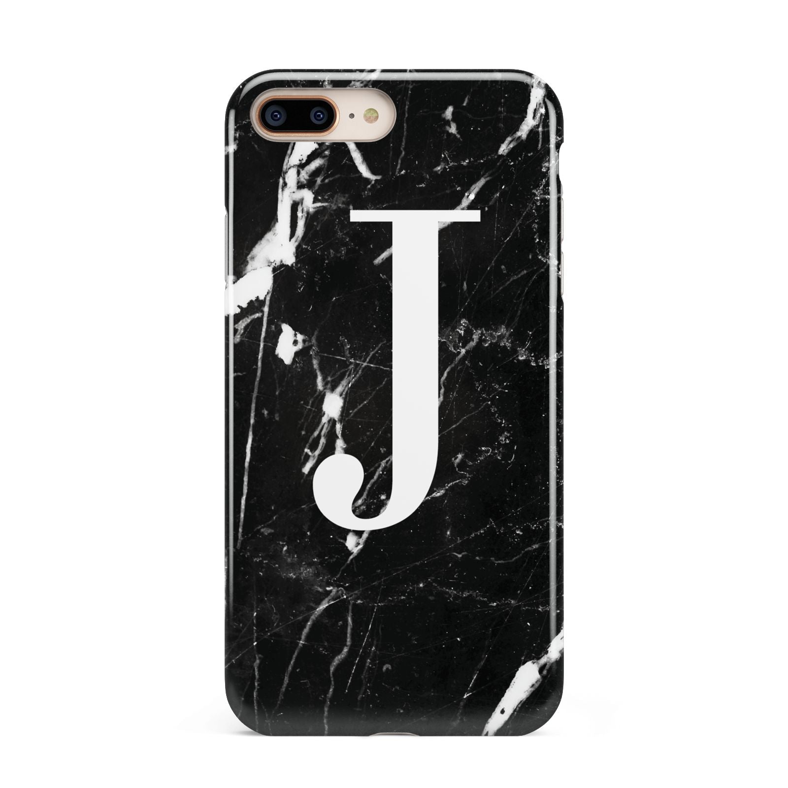 Marble White Initial Personalised Apple iPhone 7 8 Plus 3D Tough Case