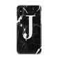 Marble White Initial Personalised Apple iPhone XS 3D Snap Case
