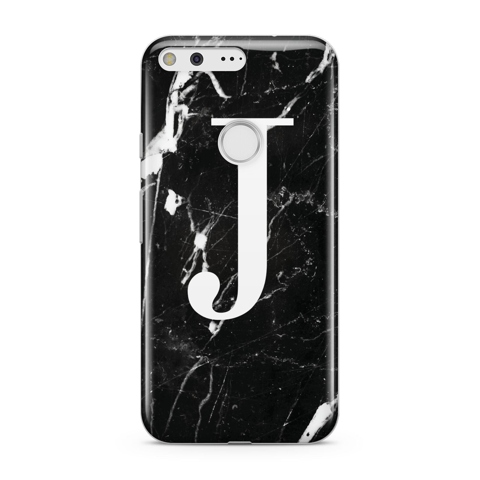 Marble White Initial Personalised Google Pixel Case