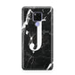 Marble White Initial Personalised Huawei Mate 20X Phone Case