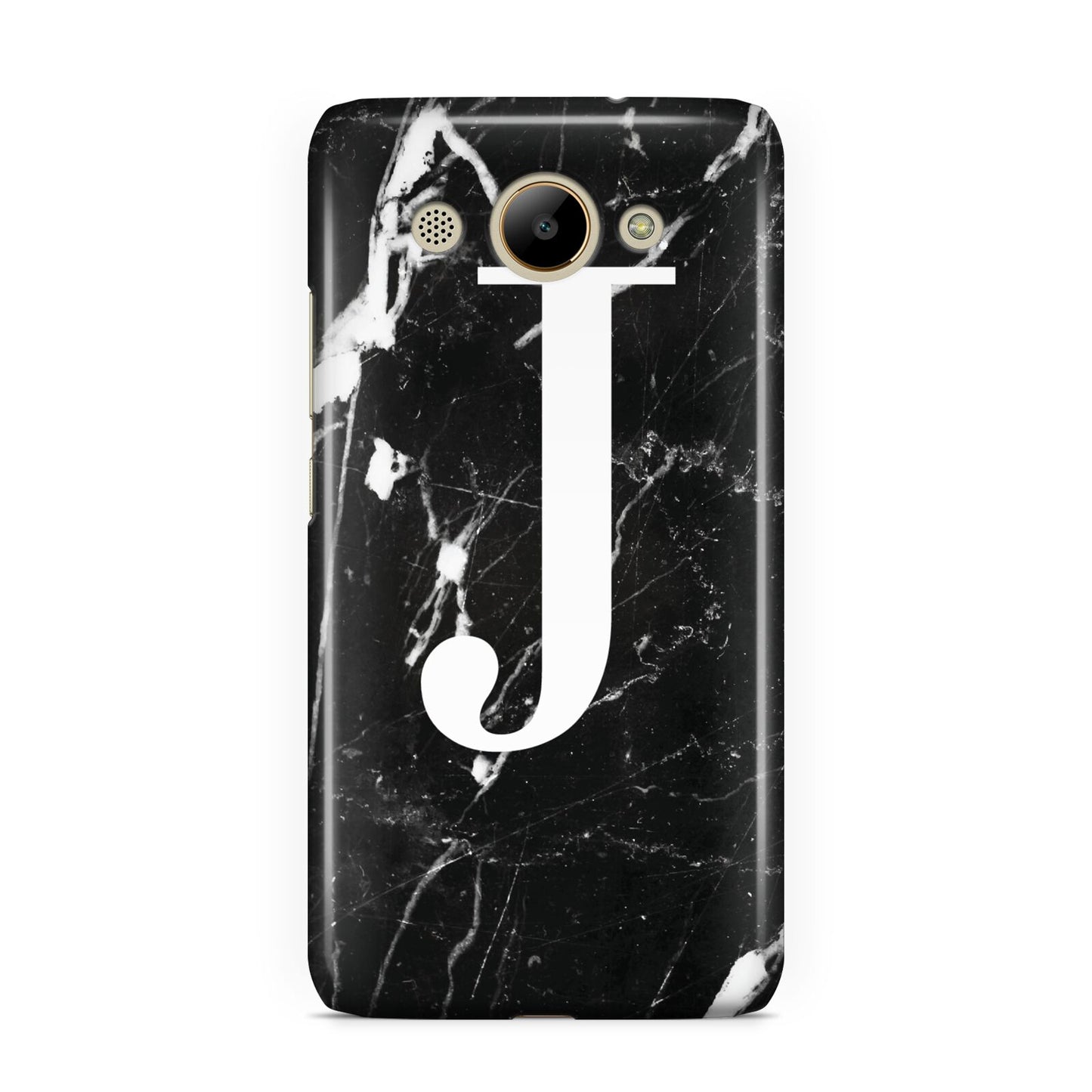 Marble White Initial Personalised Huawei Y3 2017