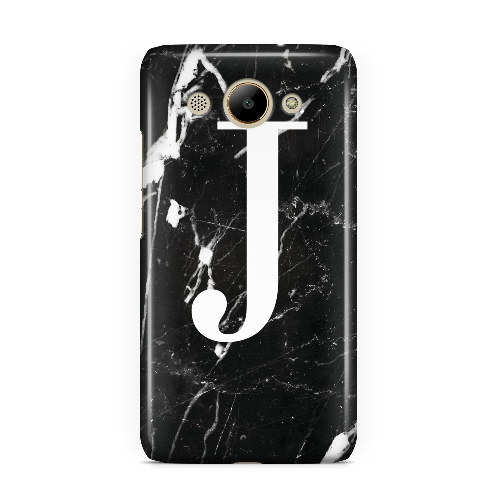 Marble White Initial Personalised Huawei Y3 2017
