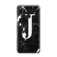 Marble White Initial Personalised Huawei Y7 2019