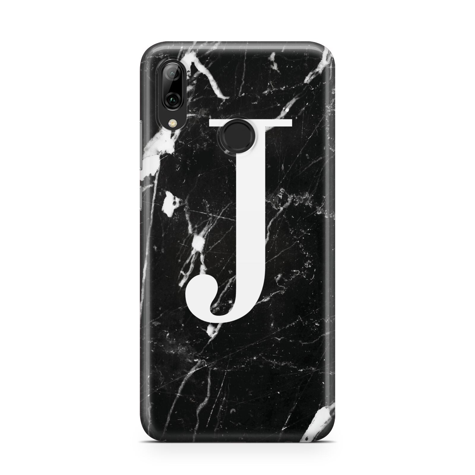 Marble White Initial Personalised Huawei Y7 2019