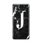 Marble White Initial Personalised Huawei Y9 2018