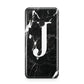 Marble White Initial Personalised Huawei Y9 2019