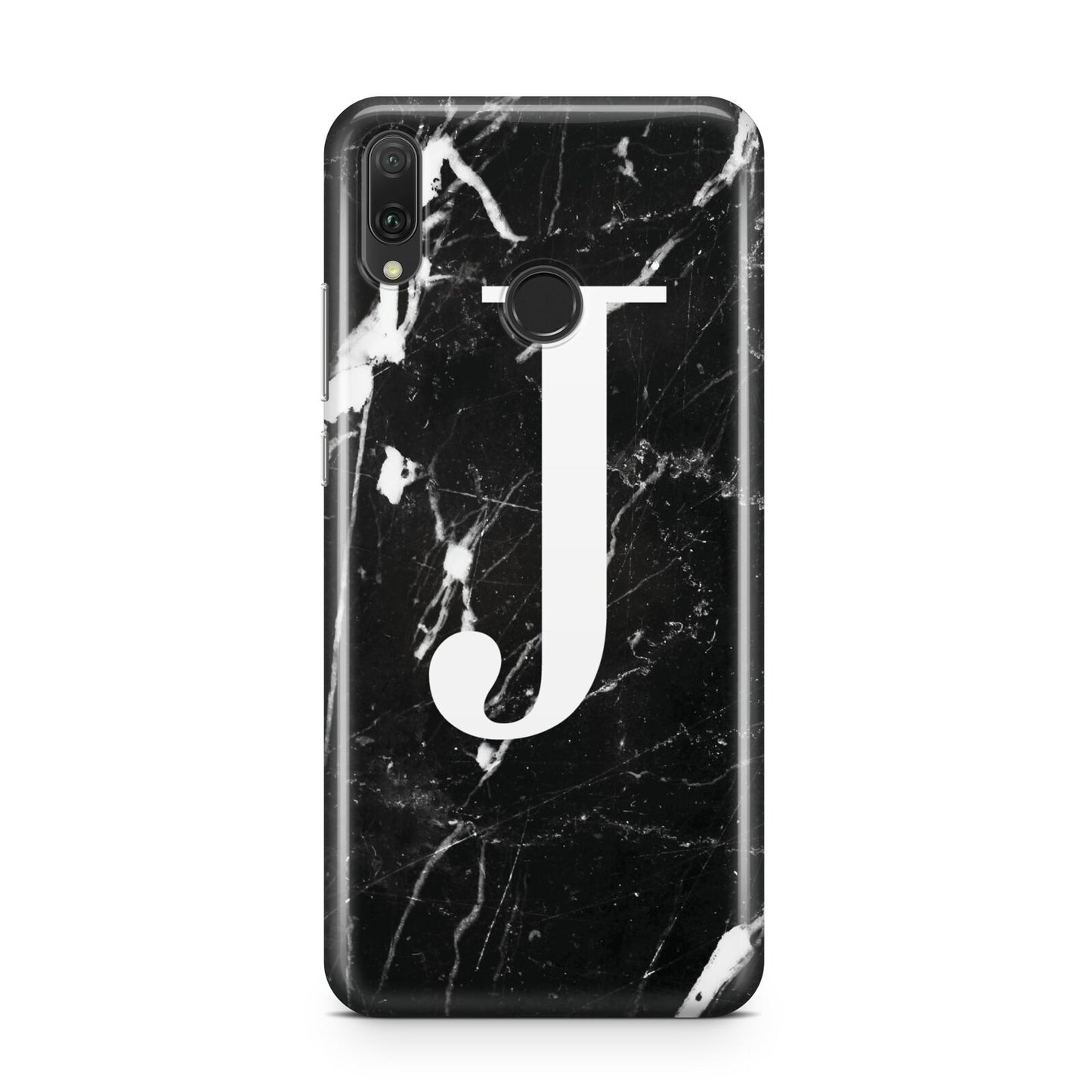 Marble White Initial Personalised Huawei Y9 2019
