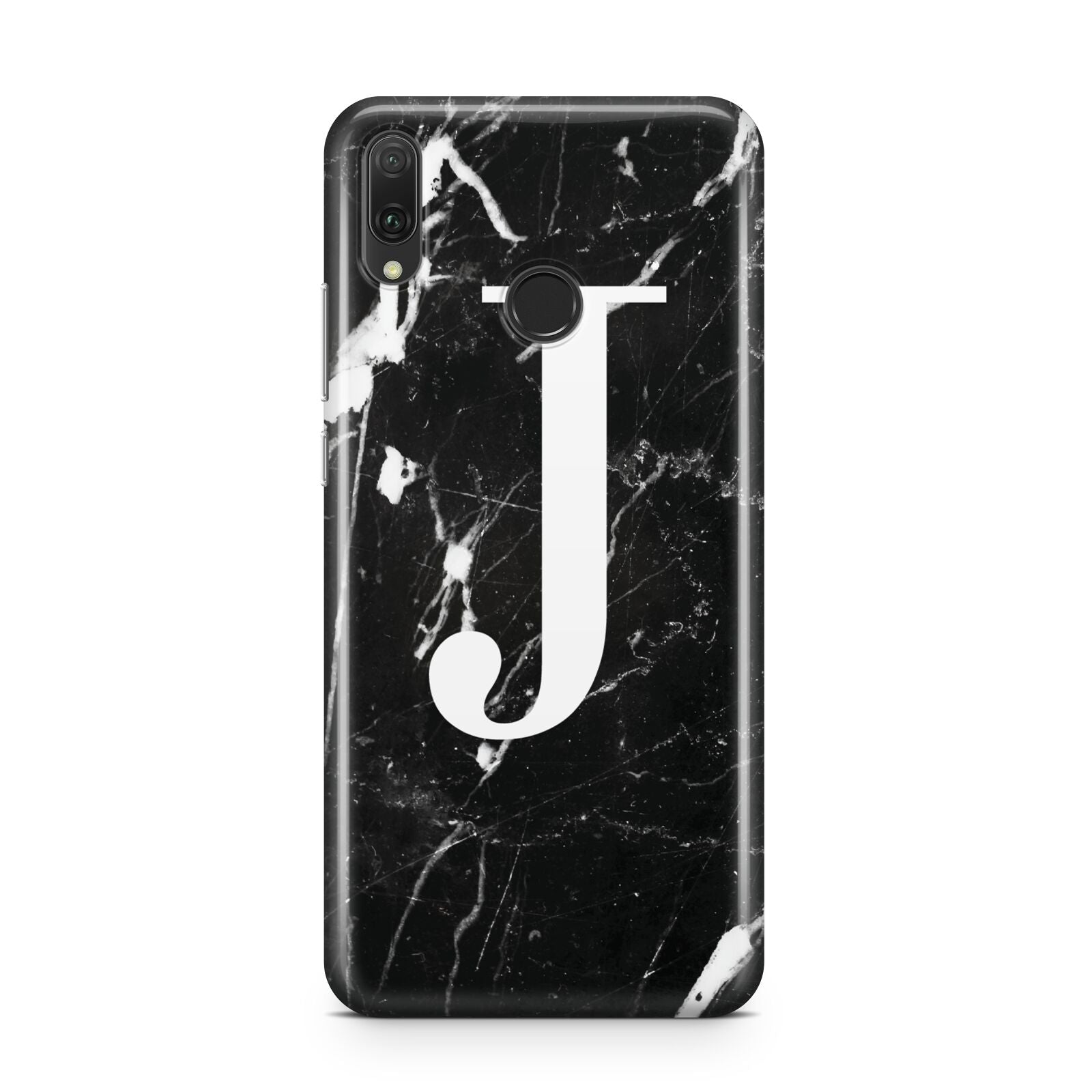 Marble White Initial Personalised Huawei Y9 2019