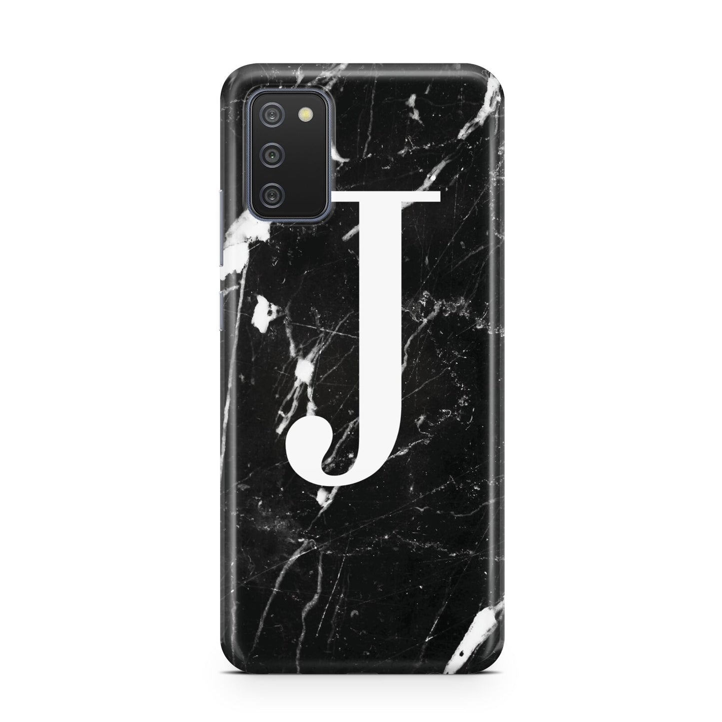 Marble White Initial Personalised Samsung A02s Case