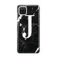 Marble White Initial Personalised Samsung A12 Case