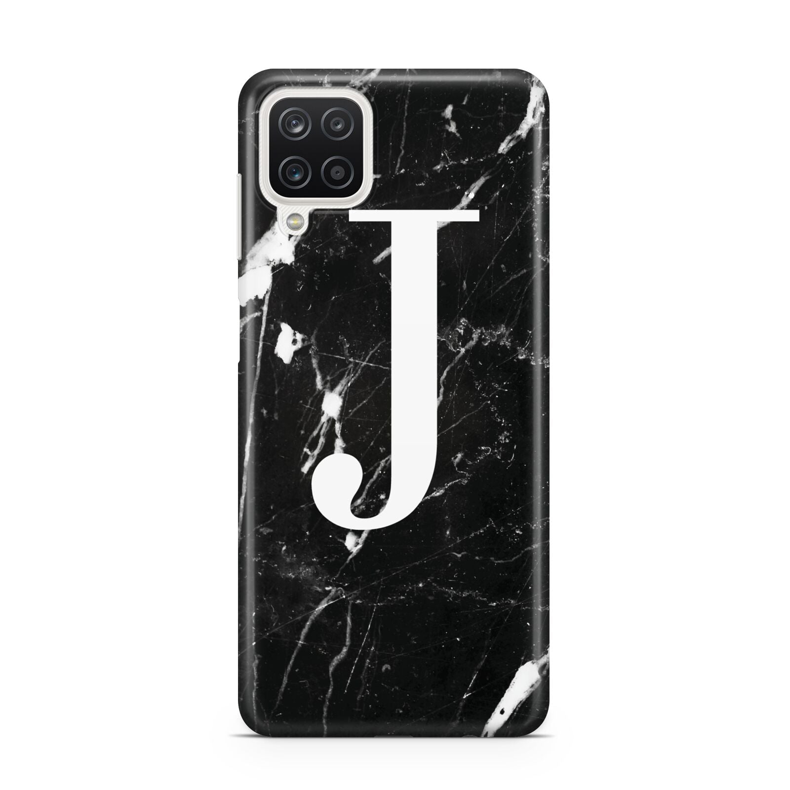 Marble White Initial Personalised Samsung A12 Case