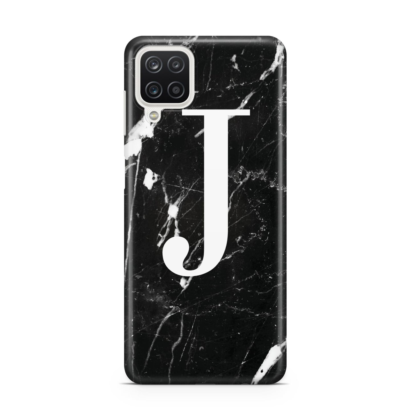 Marble White Initial Personalised Samsung A12 Case