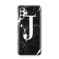 Marble White Initial Personalised Samsung A32 5G Case