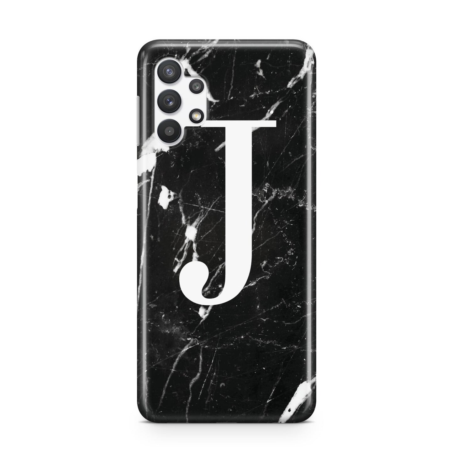 Marble White Initial Personalised Samsung A32 5G Case