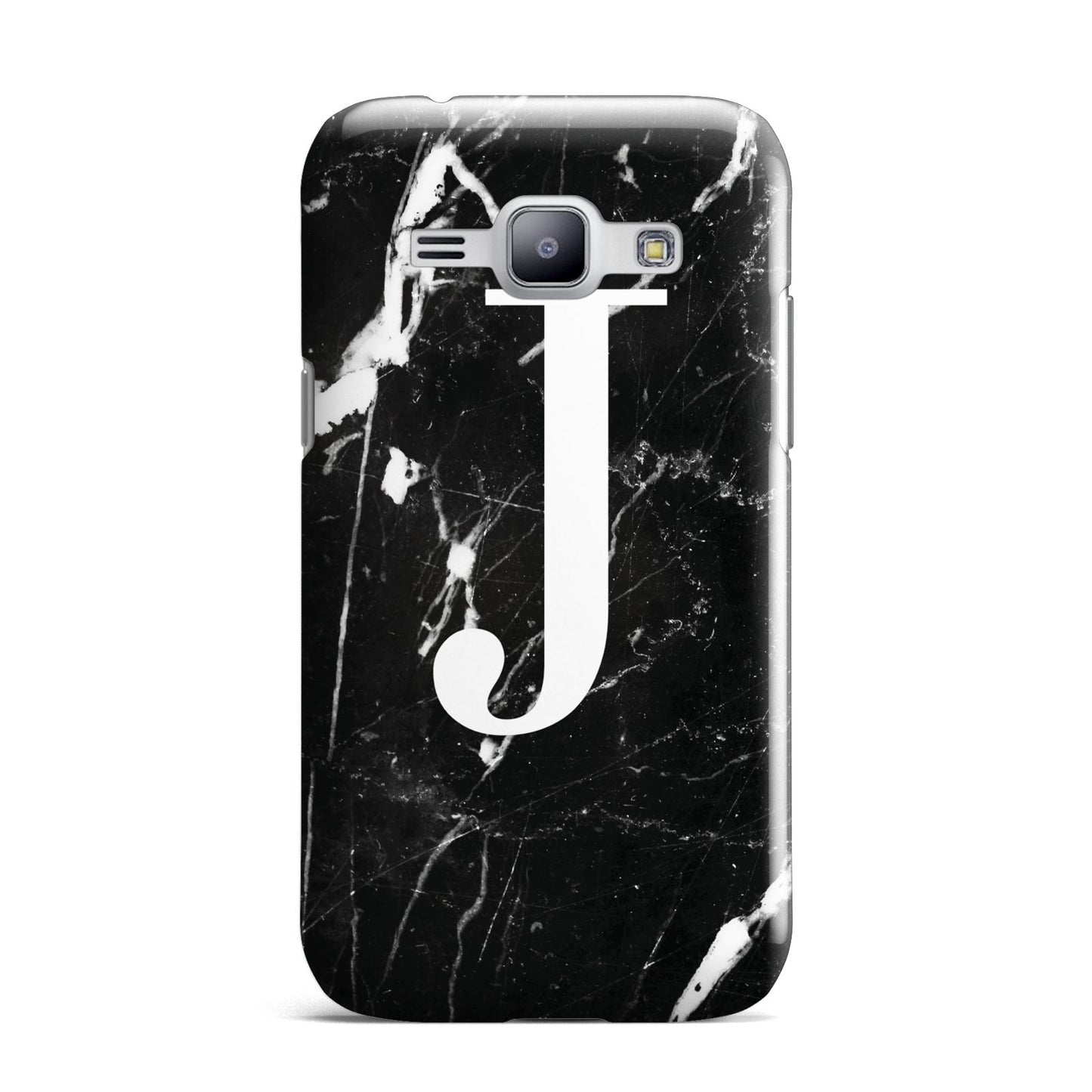 Marble White Initial Personalised Samsung Galaxy J1 2015 Case