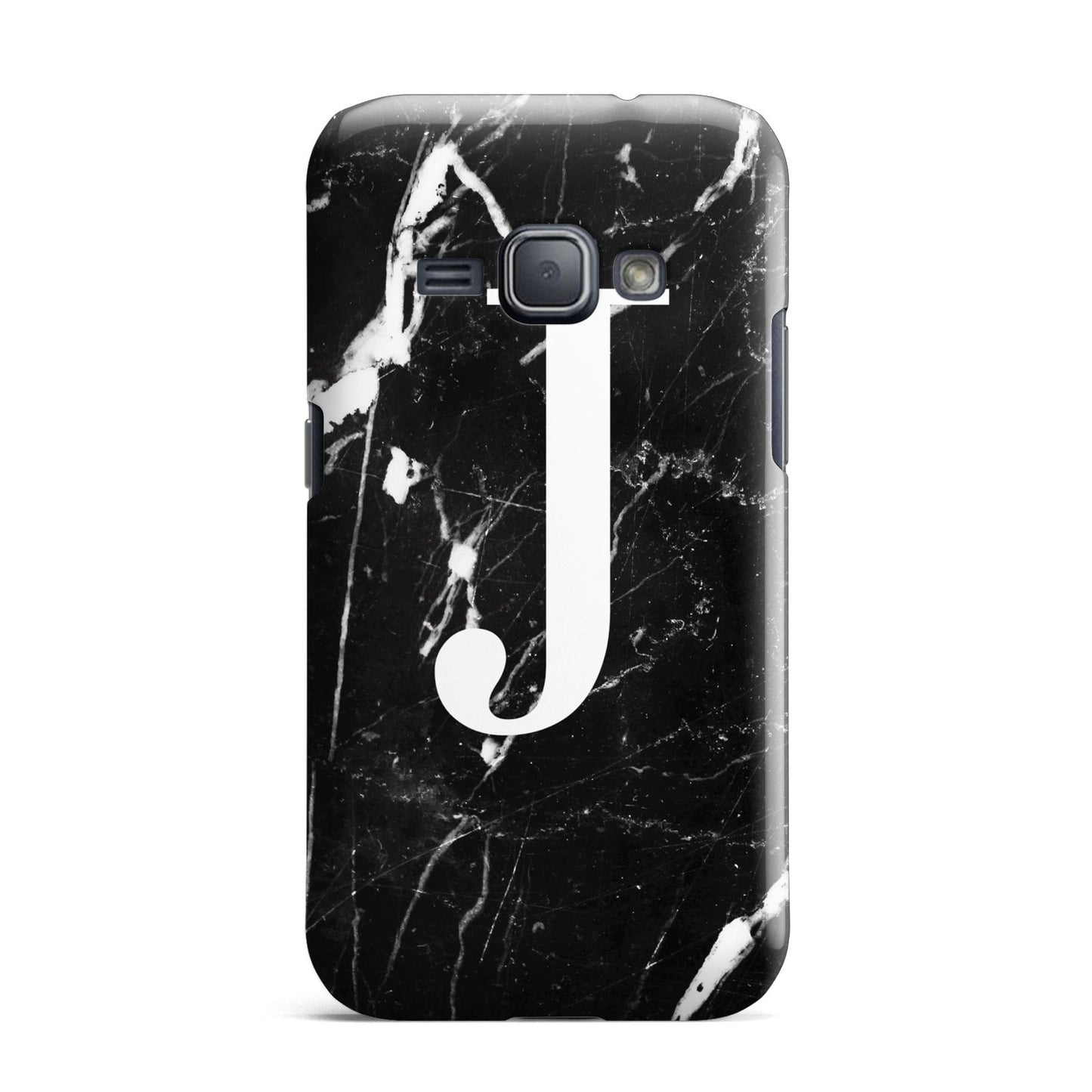 Marble White Initial Personalised Samsung Galaxy J1 2016 Case