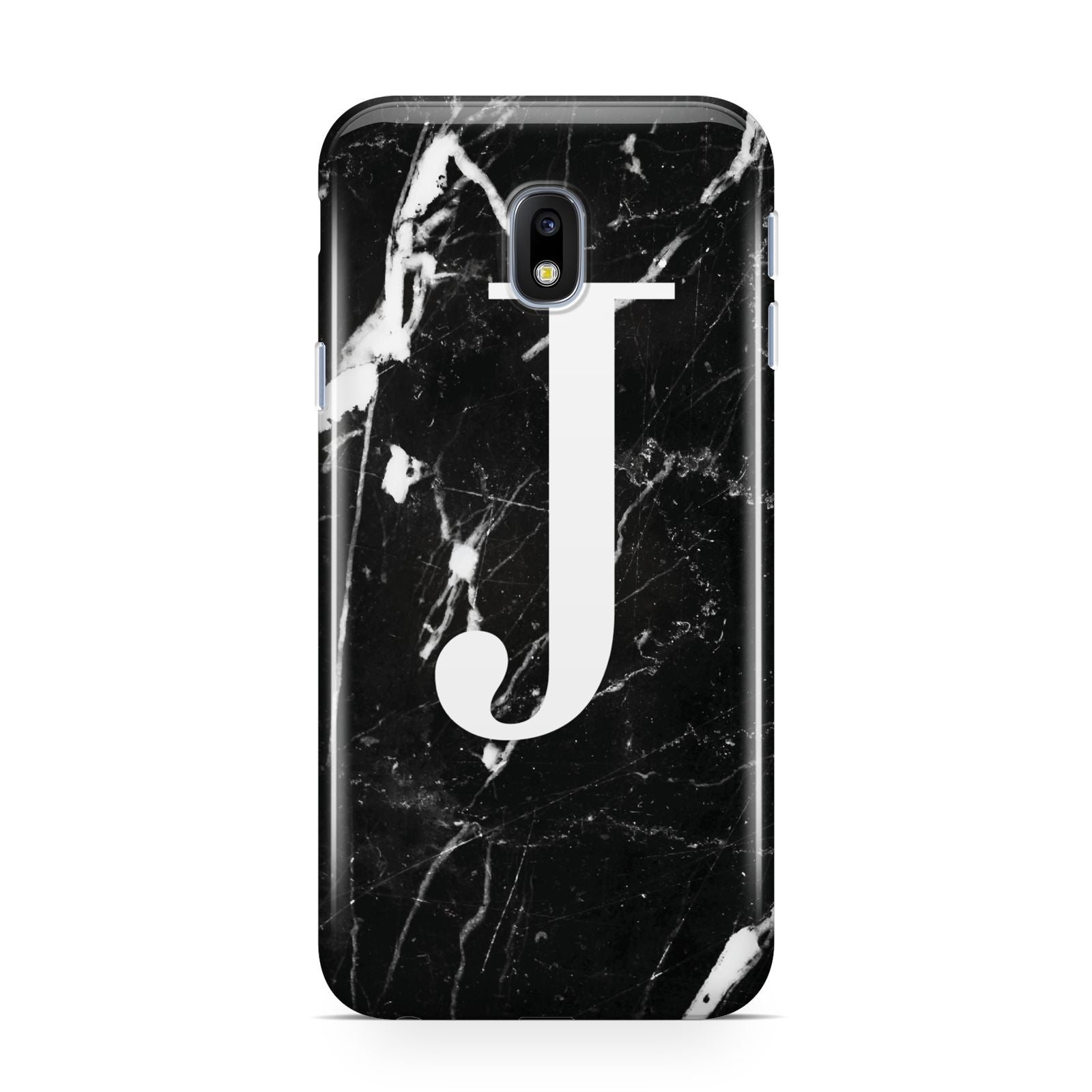 Marble White Initial Personalised Samsung Galaxy J3 2017 Case