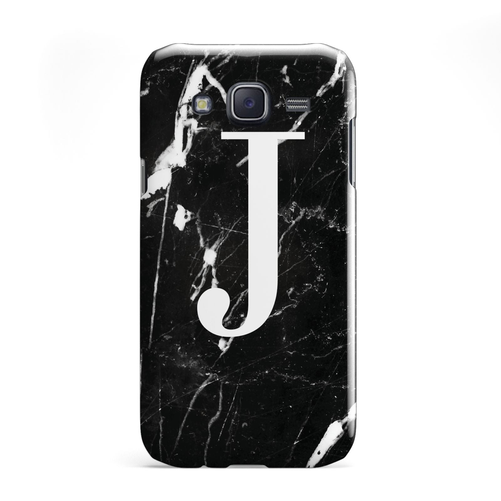 Marble White Initial Personalised Samsung Galaxy J5 Case