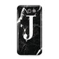Marble White Initial Personalised Samsung Galaxy J7 2017 Case