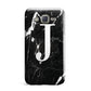 Marble White Initial Personalised Samsung Galaxy J7 Case