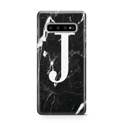 Marble White Initial Personalised Samsung Galaxy S10 Case