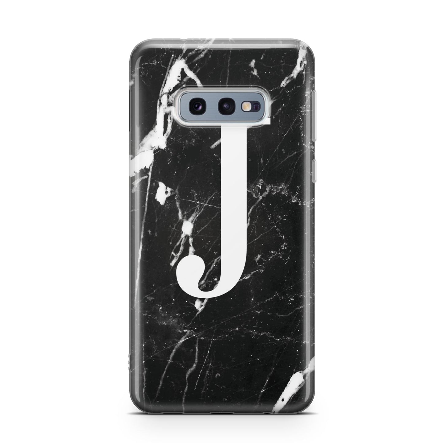 Marble White Initial Personalised Samsung Galaxy S10E Case