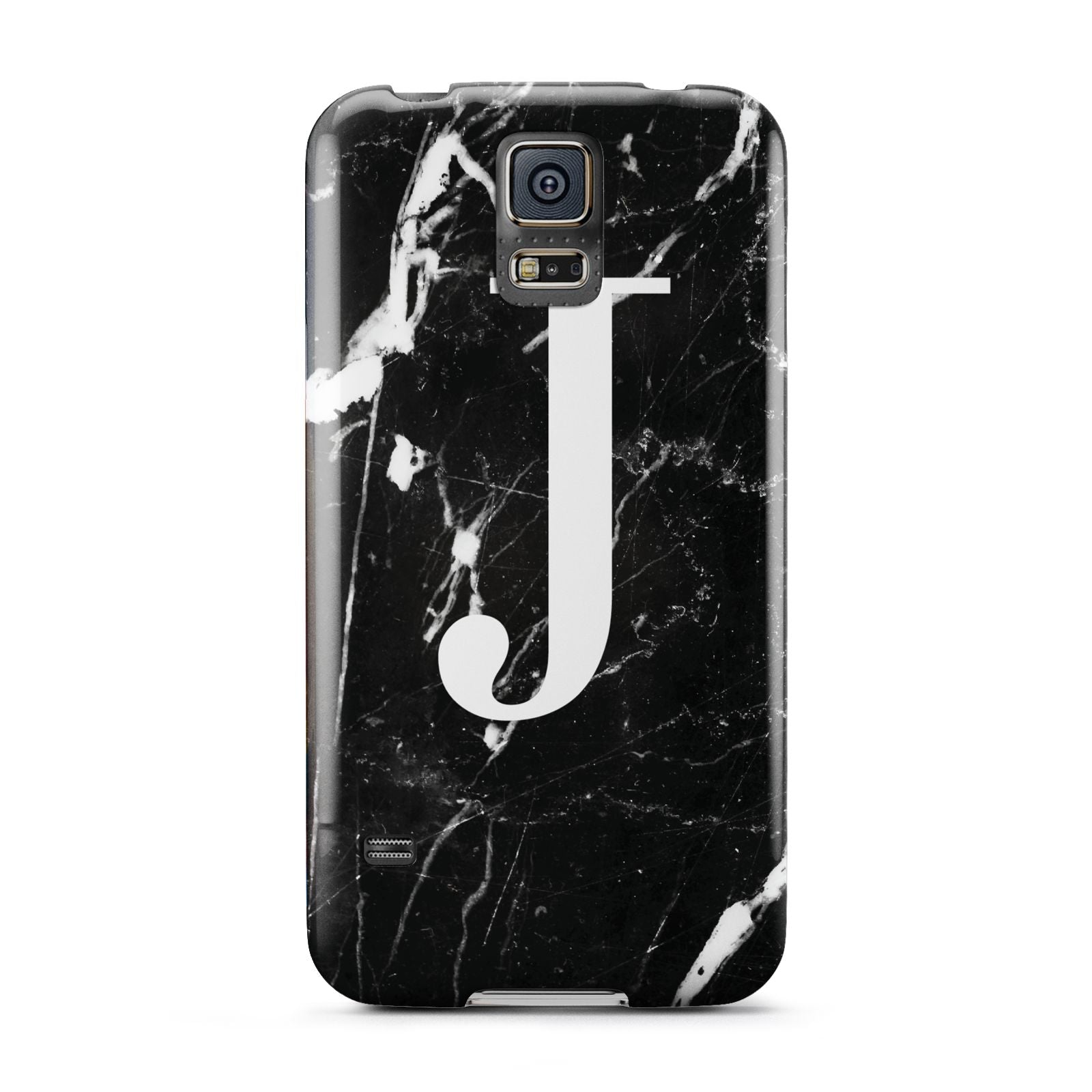 Marble White Initial Personalised Samsung Galaxy S5 Case