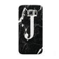 Marble White Initial Personalised Samsung Galaxy S6 Case