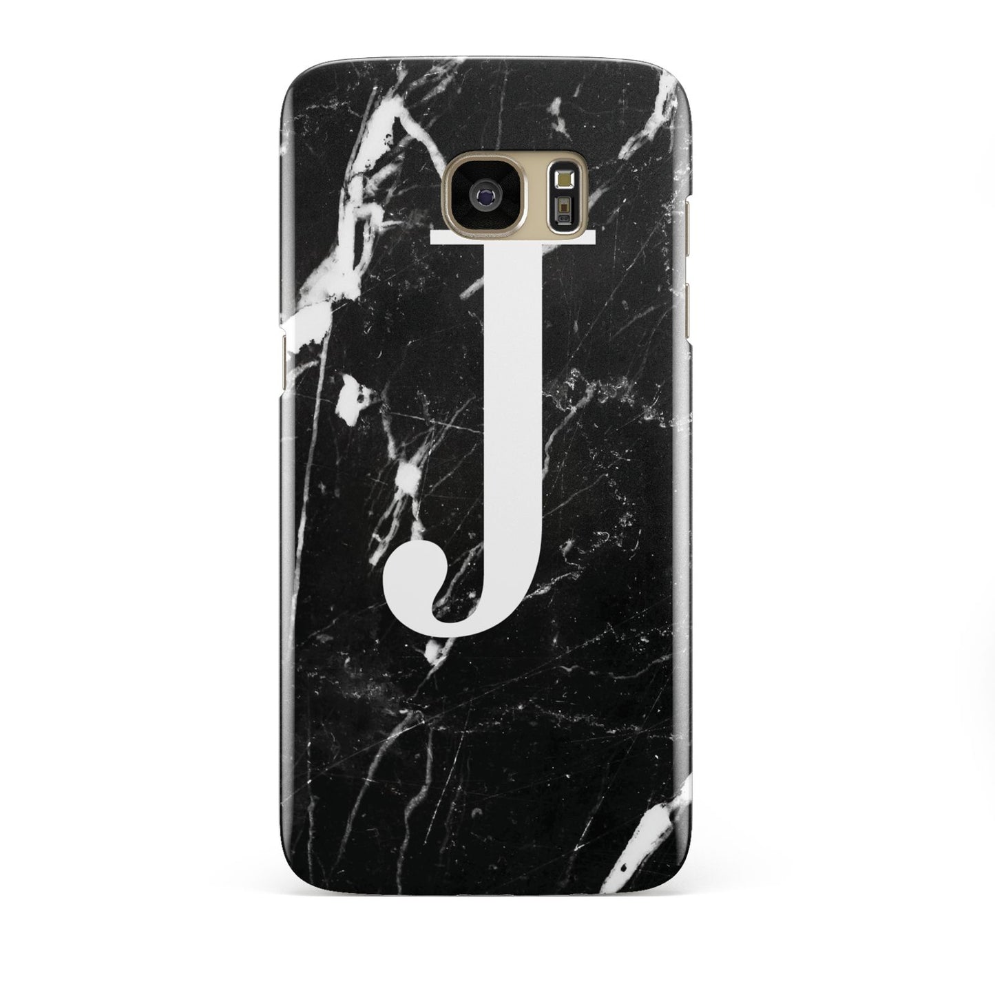 Marble White Initial Personalised Samsung Galaxy S7 Edge Case