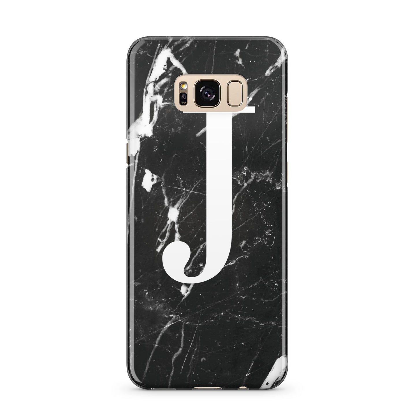 Marble White Initial Personalised Samsung Galaxy S8 Plus Case