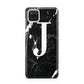 Marble White Initial Personalised Samsung M12 Case