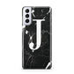 Marble White Initial Personalised Samsung S21 Plus Case