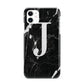 Marble White Initial Personalised iPhone 11 3D Snap Case