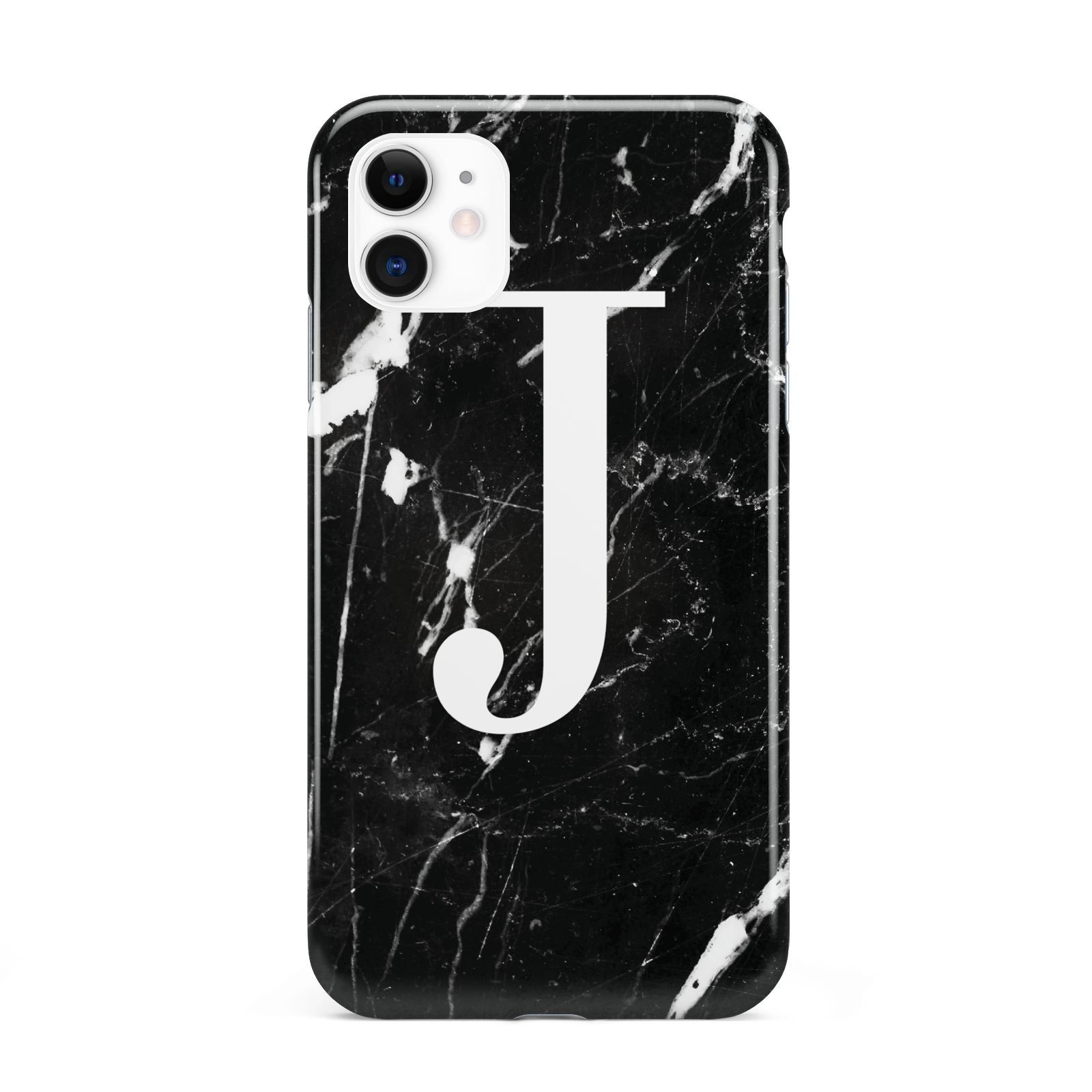 Marble White Initial Personalised iPhone 11 3D Tough Case