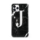 Marble White Initial Personalised iPhone 11 Pro 3D Snap Case